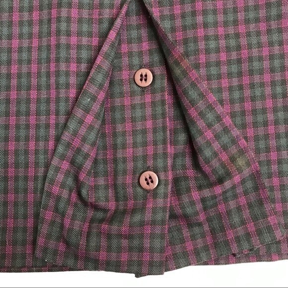 That's Me Vintage Deadstock Plaid Skirt Purple Green Black Women's Size 7/8 - Picture 10 of 16